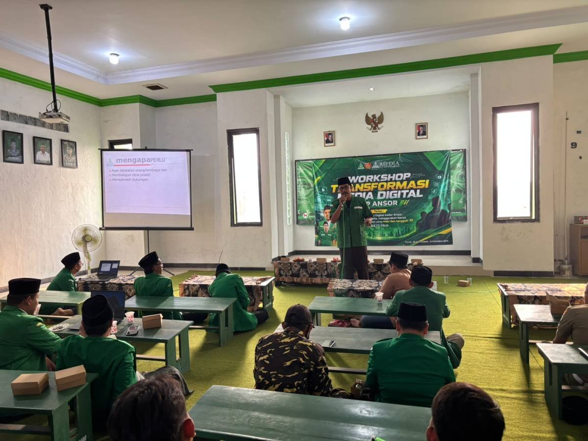 Workshop Transformasi Media Digital, Ketua PC GP Ansor Tegal Ajak Kader Jadi Penggerak Narasi Positif